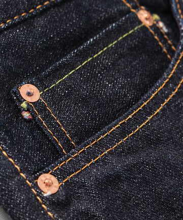 15THB09 15.7oz Deep Blue Broken Selvedge Denim Classic Straight Jeans-One Washed-29,, small image number 12