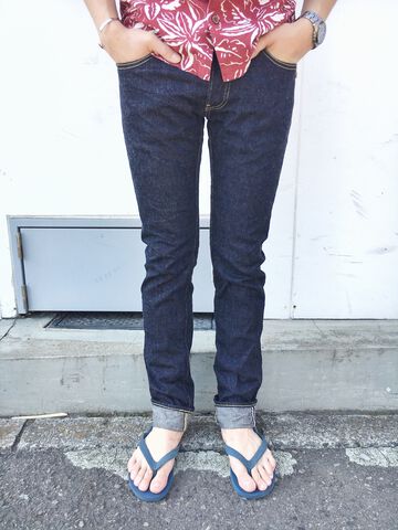 ONI-536LWZR 12.5OZ NATURAL INDIGO LOW TENSION DENIM TIGHT STRAIGHT,, small image number 2