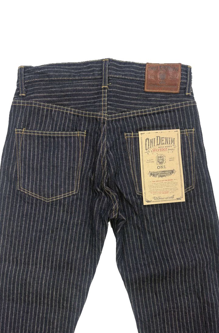 ONI-266-HJS Drop Needle Jacquard Stripe Relax Straight,, medium image number 2