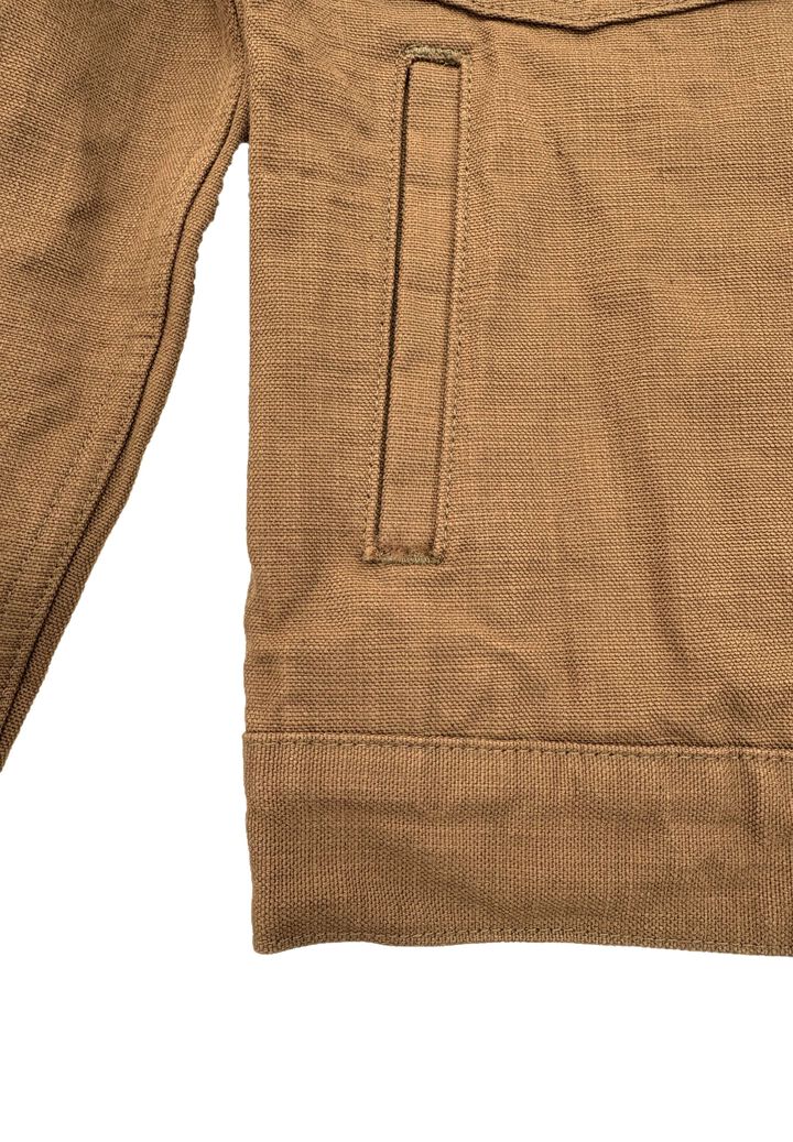 ONI02516P-HOX-BRK Sulfur Heavy Oxford Brown Khaki TypeⅡ Jacket with warm pocket,, medium image number 4