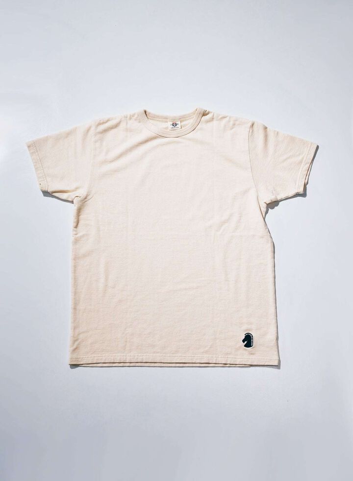 SJST26-106 Aged Cotton Inlay Loopwheel Tee "Pull Against The Current",PURPLE, medium image number 4