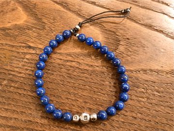 14AH-414 'Hallmark Beads Bracelet'  (Lapis),, small image number 0