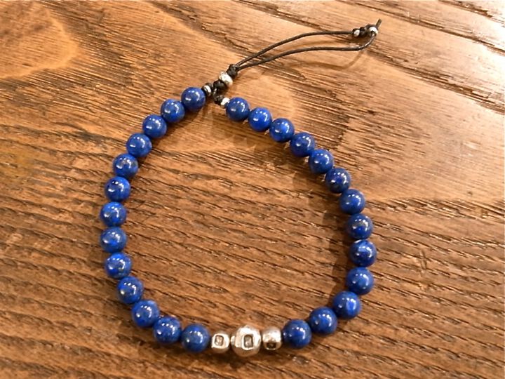 14AH-414 "Hallmark Beads Bracelet"  (Lapis),, medium