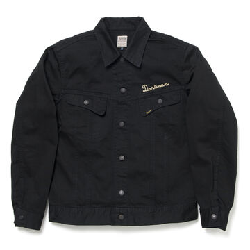 4558S Western Twill Jacket (with embroidery)-BLACK-36,BLACK, small image number 1