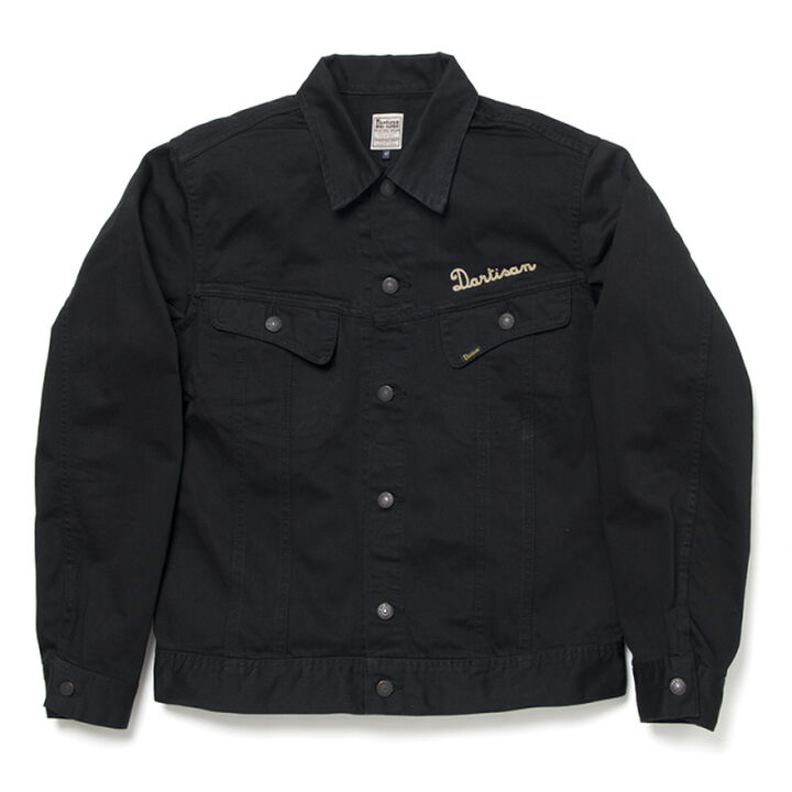 4558S Western Twill Jacket (with embroidery)-BLACK-36,BLACK, medium image number 1