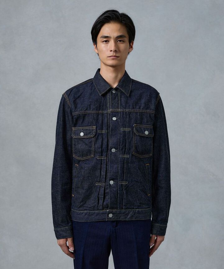 MXOT1104 13OZ SELVEDGE DENIM DOUBLE POCKET JACKET,INDIGO, medium image number 2