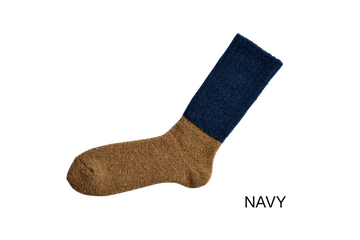 NK0704 Mohair Wool Pile Socks-NAVY-M,NAVY, small image number 0