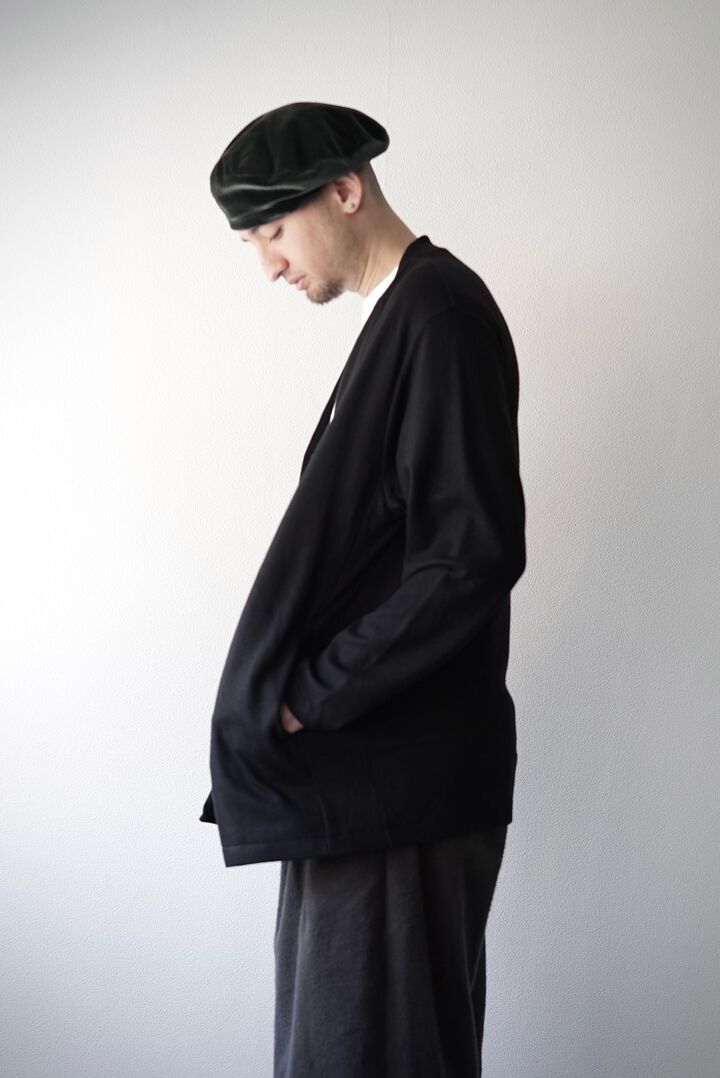 【CAPERTICA】CAP707CS09 Super140s Washable Wool MW_Jersey / Long Cardigan,BLACK, medium image number 1