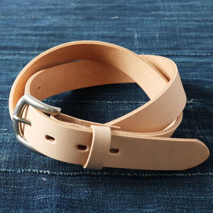 LE-4346 "Himeji Leather" 30mm Leather Belt,, medium