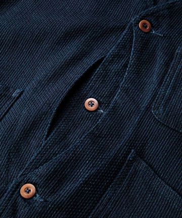 04-062 SASHIKO HUNTING VEST-INDIGO-36,INDIGO, small image number 3
