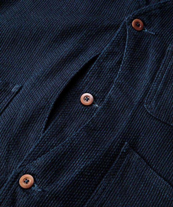 04-062 SASHIKO HUNTING VEST-INDIGO-36,INDIGO, medium image number 3