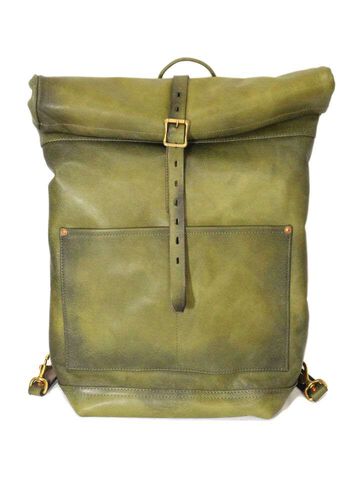 VS-205L LEATHER ROLLTOP RUCKSACK (OLIVE),, small image number 0