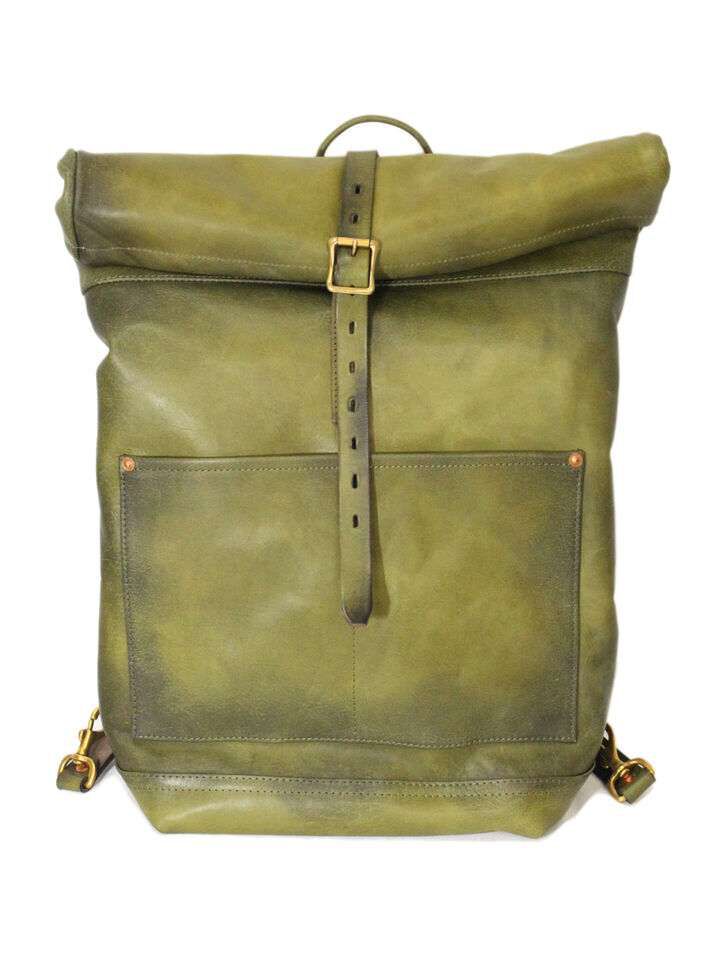 VS-205L LEATHER ROLLTOP RUCKSACK (OLIVE),, medium