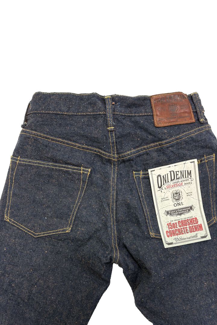 ONI200CCD-MOCA 15oz Crushed Concrete Denim Weft: Moca Wide Straight,, medium image number 3
