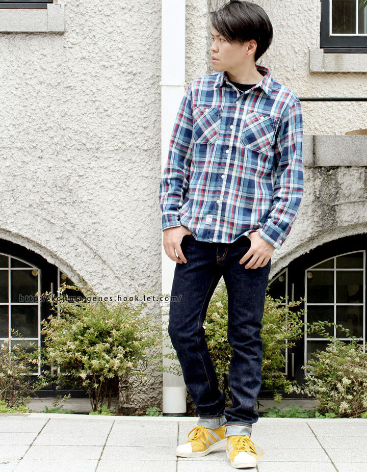 KOJIMA GENES rnb102ss 15oz セルビッチスーパースリムデニム,, medium image number 3