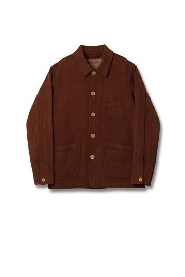 4632 17oz Amami Mud Dyed Sashiko Jacket,DARK BROWN, small image number 2