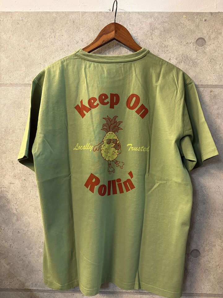 BR-26146 TOUGH-NECK SS PT-T【Keep On Rolin'】,OLIVE, medium image number 1