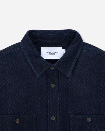MMLS6018 SASHIKO WORK SHIRTS,INDIGO, small image number 2