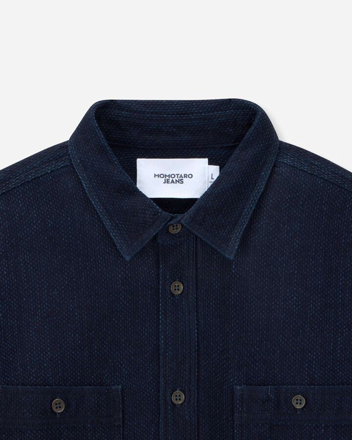 MMLS6018 SASHIKO WORK SHIRTS,INDIGO, medium image number 2