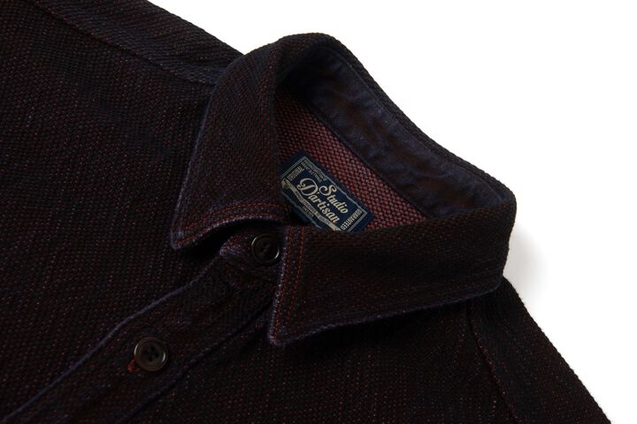 【Pre-Order】5755 13oz Bengara-dyed Sashiko Shirts,RED, medium image number 2