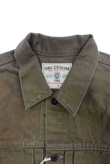 ONI01507L-HOX-OLB 13oz Sulfur dye Heavy Oxford Olive Brown TypeⅠJacket,, small image number 2