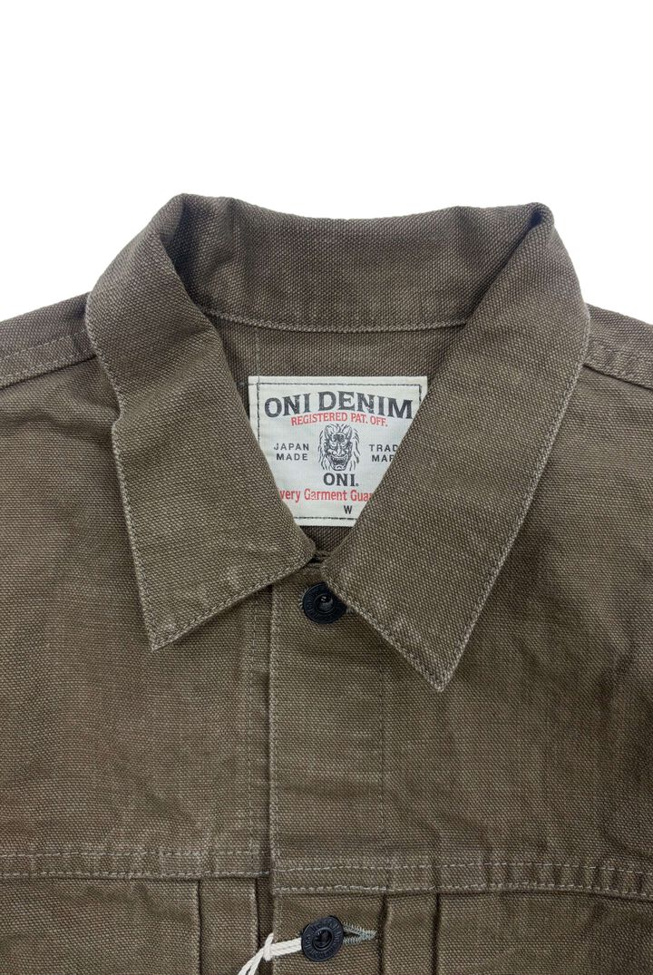 ONI01507L-HOX-OLB 13oz Sulfur dye Heavy Oxford Olive Brown TypeⅠJacket,, medium image number 2