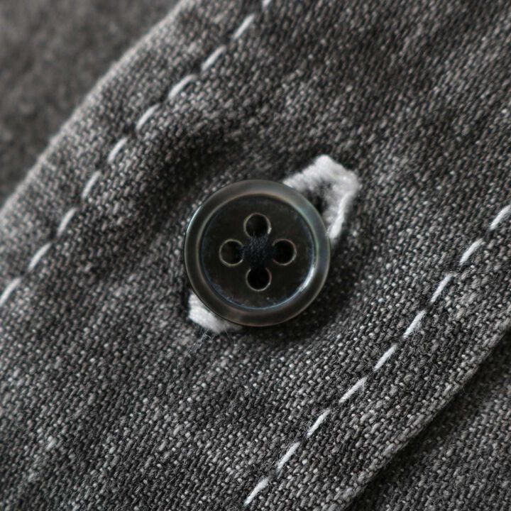 BR-25338 8oz DENIM WIDE SPREAD Collar BD L/S Shirt,BLACK, medium image number 10