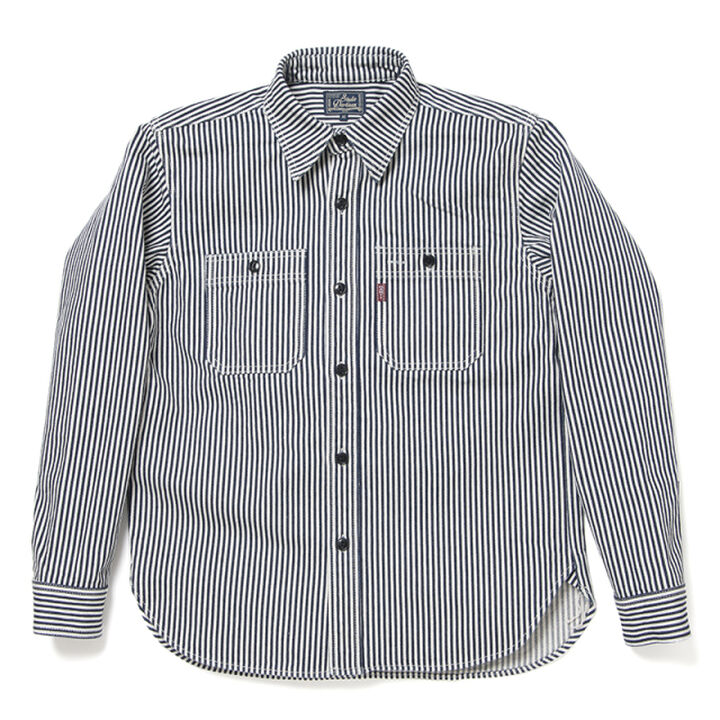 D5335H 14oz Hickory Work Shirt -44-One Wash,, medium image number 0