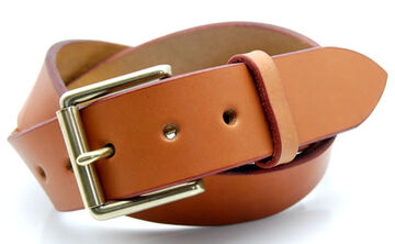<Disabled=8> OGB40036AB Tochigi leather leather men's belt 40mm width harness belt,BROWN, small image number 3