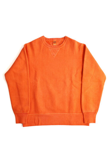BR-3000PG COZUN "PIGMENT-DYE" GUSSET CREW SWEAT-ORANGE-M,ORANGE, small image number 0