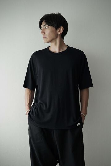 【CAPERTICA】CAP708CS02 Super140s Washable Wool Jersey / S140 Wool Tee,MIDNIGHT, small image number 0