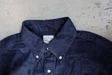 01-8112 Standard Button Down Shirt Denim One Wash,, small image number 3