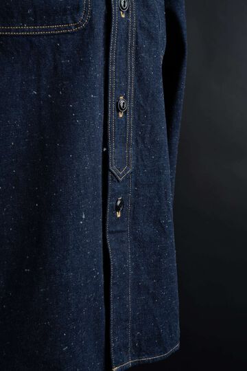 MS005E (001) 10oz SELVADGE DENIM WORK SHIRTS,, small image number 4