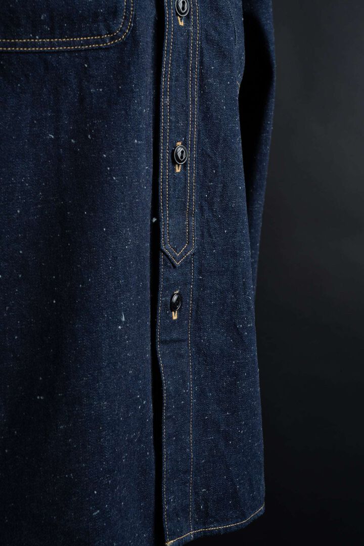 MS005E (001) 10oz SELVADGE DENIM WORK SHIRTS,, medium image number 4