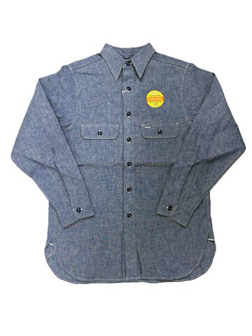 Lot 240 TRIPLE STICH CHAMBRAY SHIRTS NON WASH,SAX, small image number 0