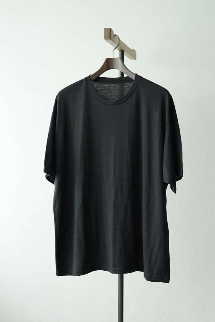 【CAPERTICA】CAP708CS02 Super140s Washable Wool Jersey / S140 Wool Tee,MIDNIGHT, medium image number 17