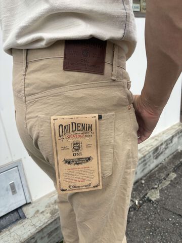 ONI266-8SVCBE 8oz Selvedge Chambray Beige Relax Straight,, small image number 6