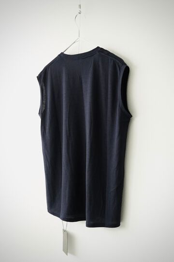 【CAPERTICA】CAP711CS02 Super120s Washable Wool jersey / Loosey Tank_Top,BLACK, small image number 8
