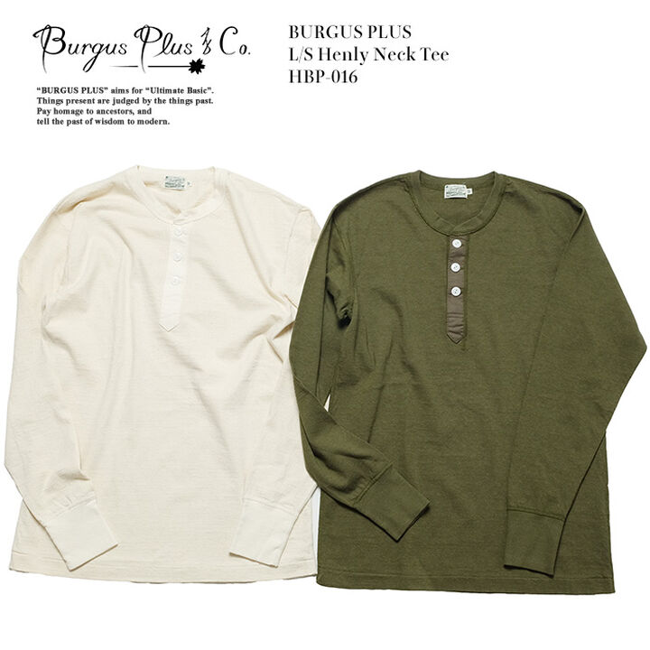 HBP-016 Henry Neck Long Sleeve T-Shirt (6 COLORS),OLIVE, medium image number 0