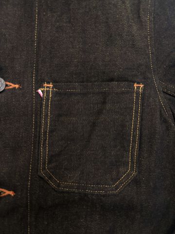 ONI03100-BKOL 12.5oz Black x Olive Selvedge Denim Coverall,, small image number 4