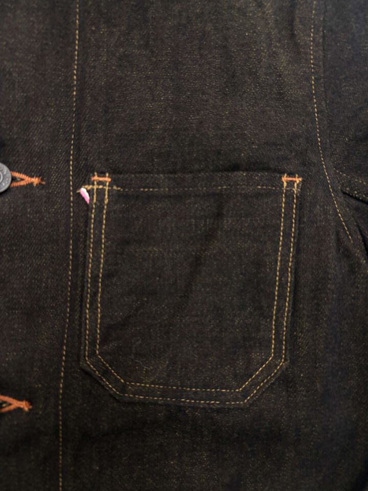 ONI03100-BKOL 12.5oz Black x Olive Selvedge Denim Coverall,, medium image number 4