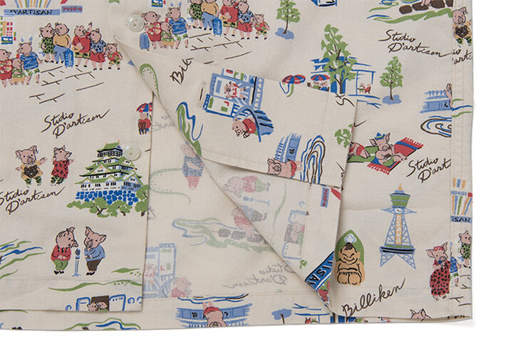 BILLI-003 Billiken Collab Aloha Shirts,NAVY, medium image number 6