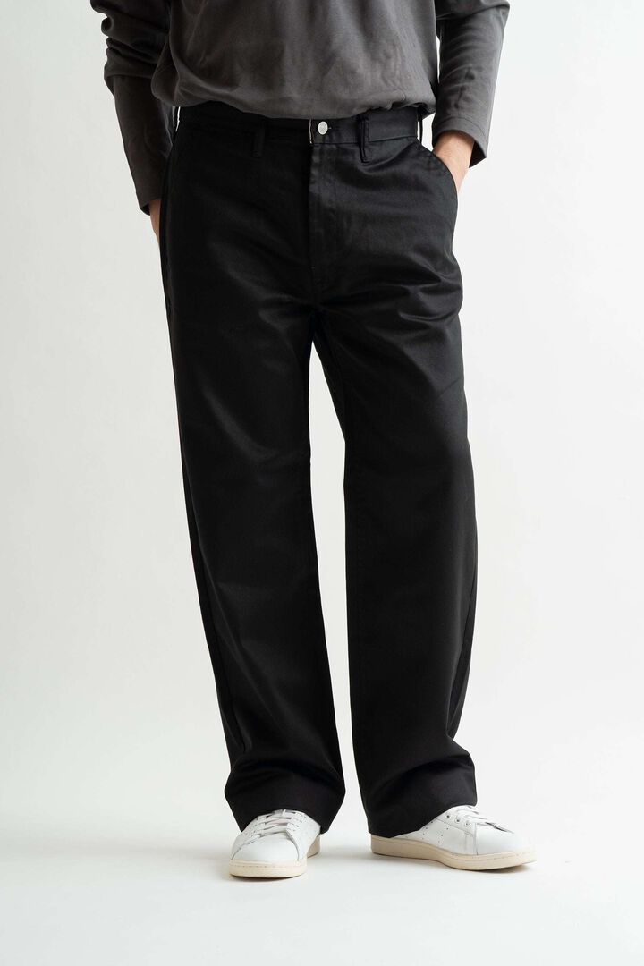 M803E 7.5oz CLASSIC TROUSER CHINO (KHAKI,BROWN,BLACK,BEIGE),BLACK, medium image number 0