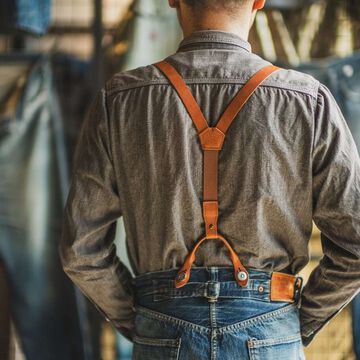 TCB Leather Suspenders,BLACK, small image number 4