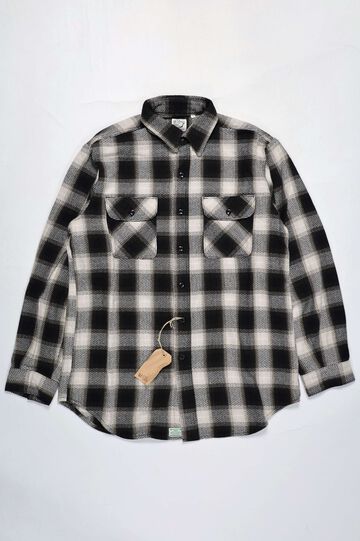01-V8072 RELAX FIT FLANNEL SHIRT (161 Black Check),, small image number 0