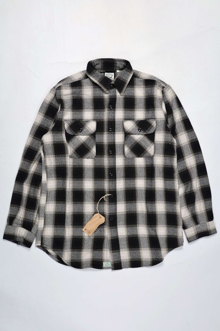 01-V8072 RELAX FIT FLANNEL SHIRT (161 Black Check),, medium image number 0