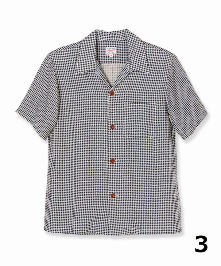 06-092 Indigo print aloha shirt,3, medium image number 1