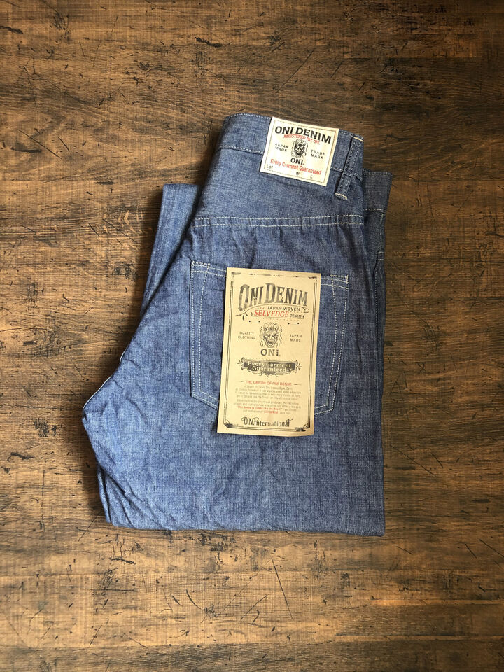 ONI022-SVCH 8.5oz Selvage Chambray Relax Straight,, medium
