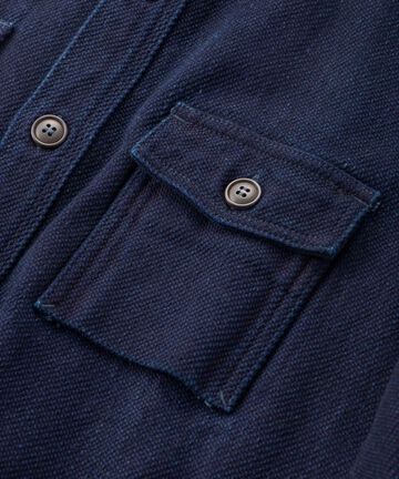 MLS1070M23 Heavy ID dobby work shirts-INDIGO-38,INDIGO, small image number 4