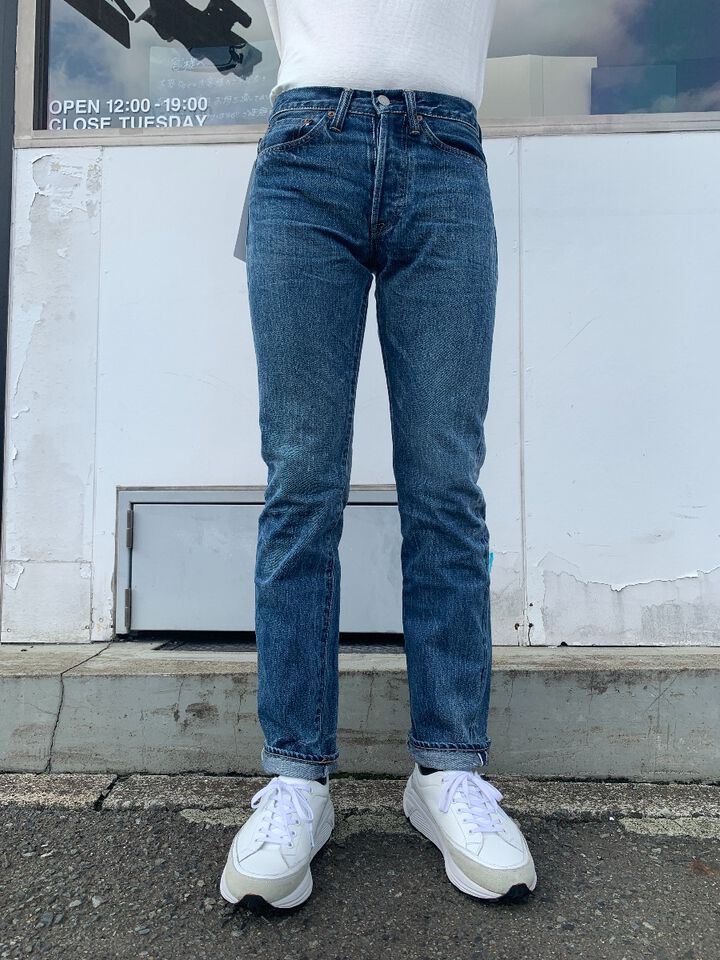 883HW 14.5OZ ORIGINAL SELVAGE BLEACH DENIM TIGHT STRAIGHT,, medium